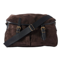 Fisherman's Musette Leather-Trimmed Suede Messenger Bag