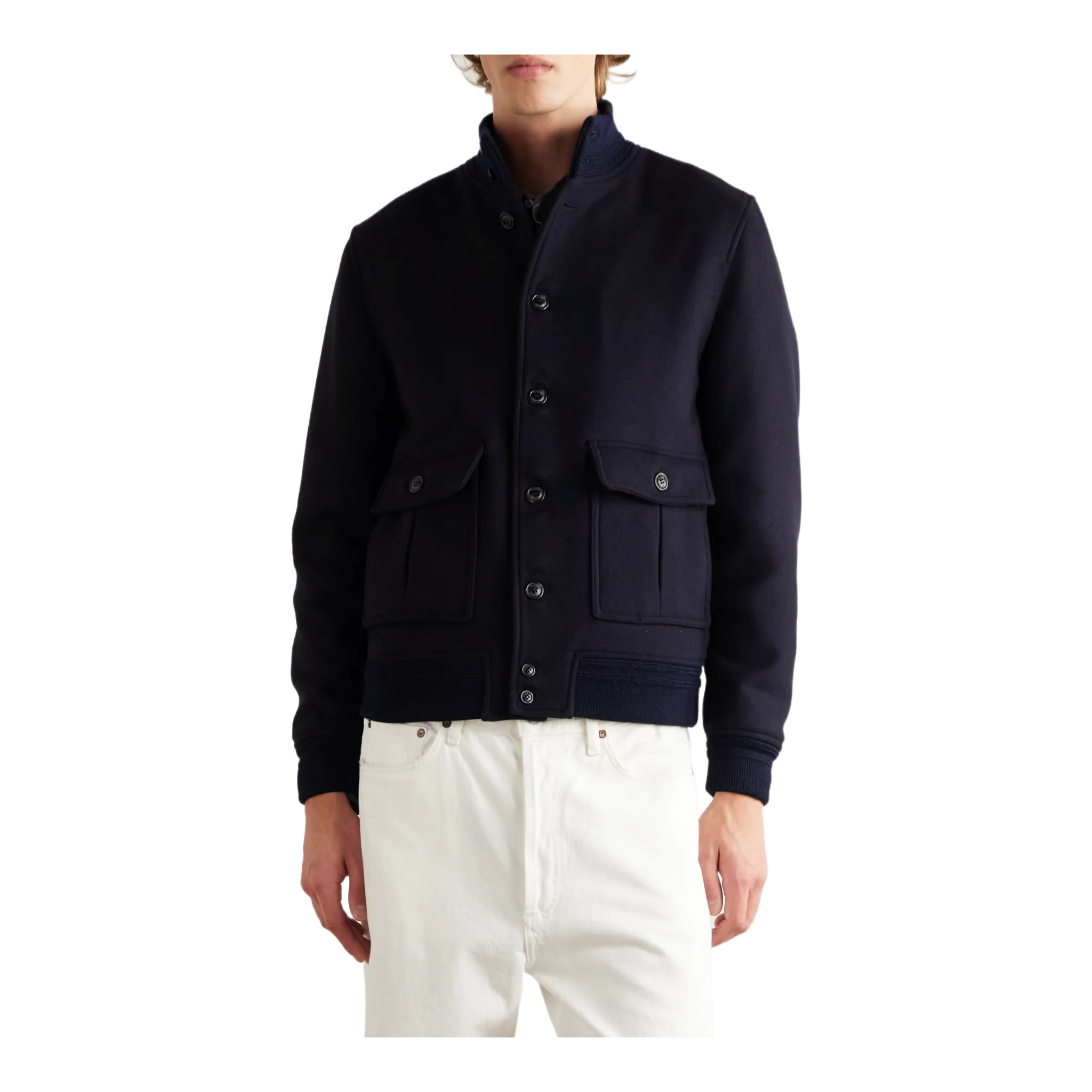 Virgin Wool Bomber Jacket