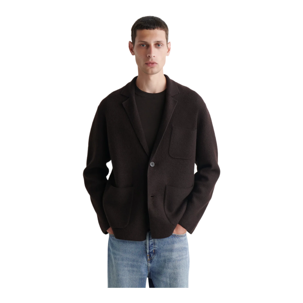 KNITTED BOILED-WOOL BLAZER