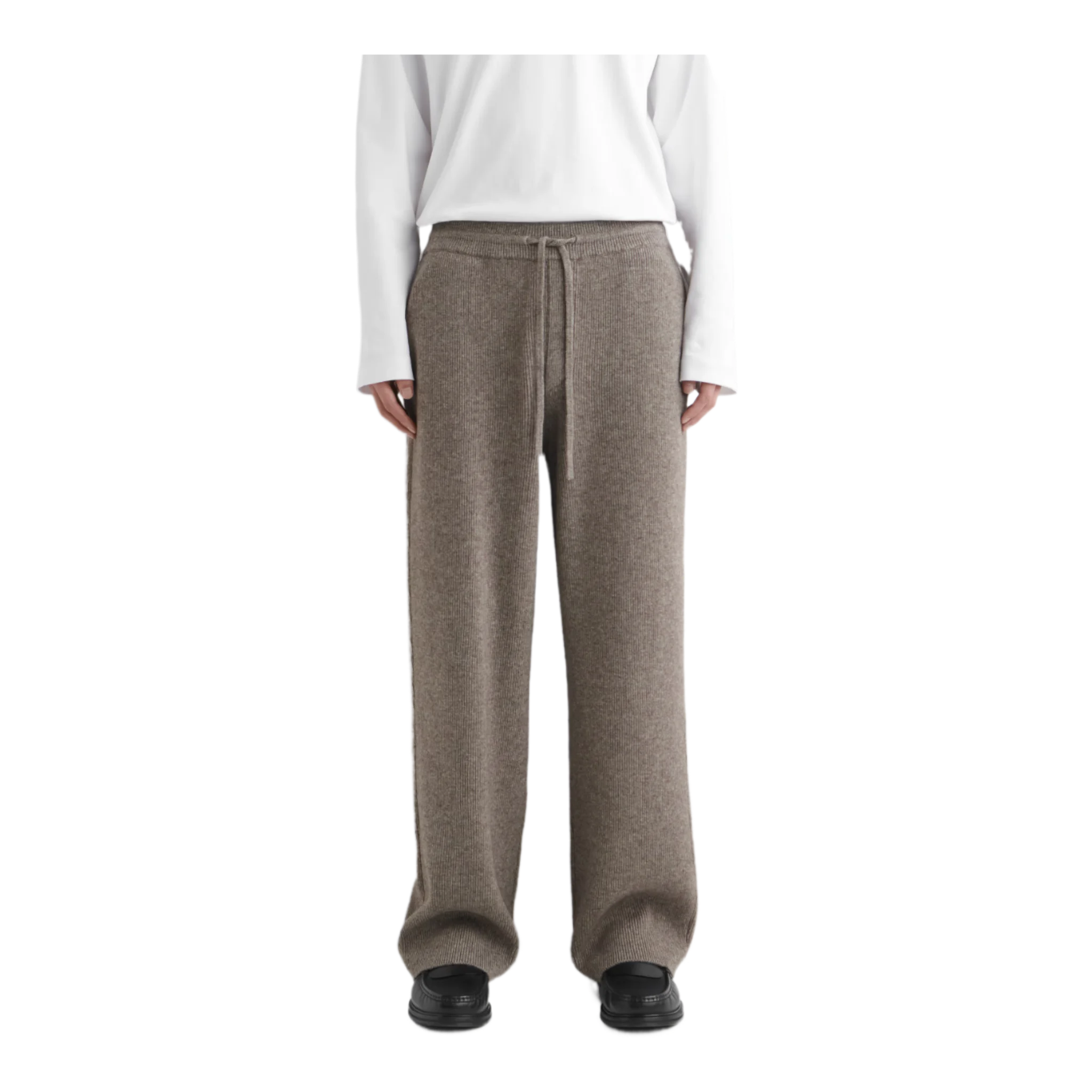 KNITTED MERINO-YAK JOGGERS