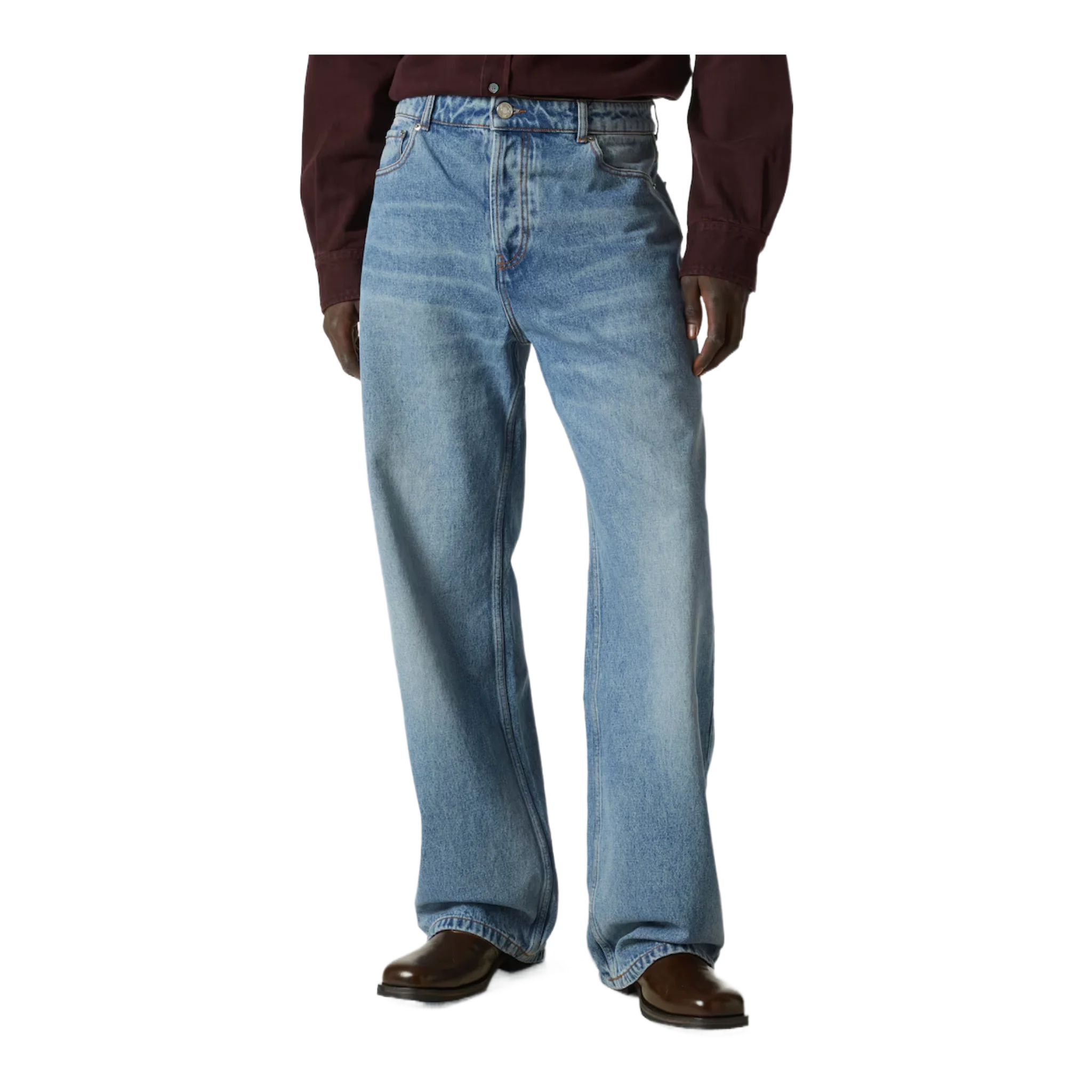 Mid-Rise Wide-Leg Jeans