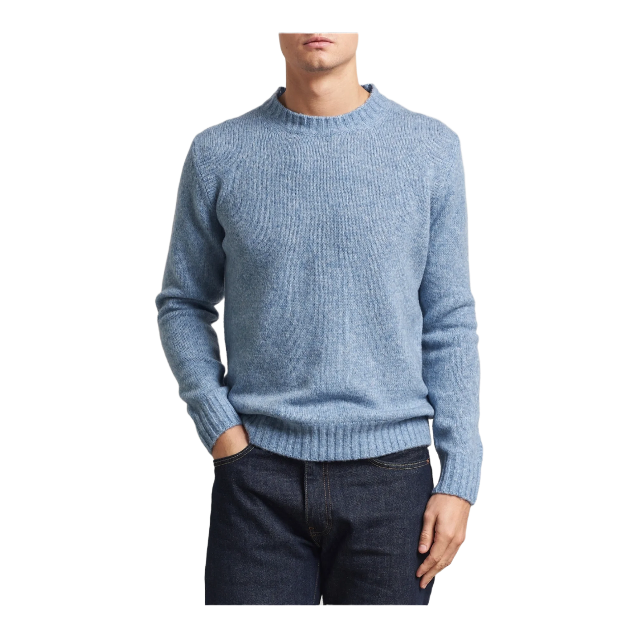 Lee Wool Knitted Sweater Denim Blue
