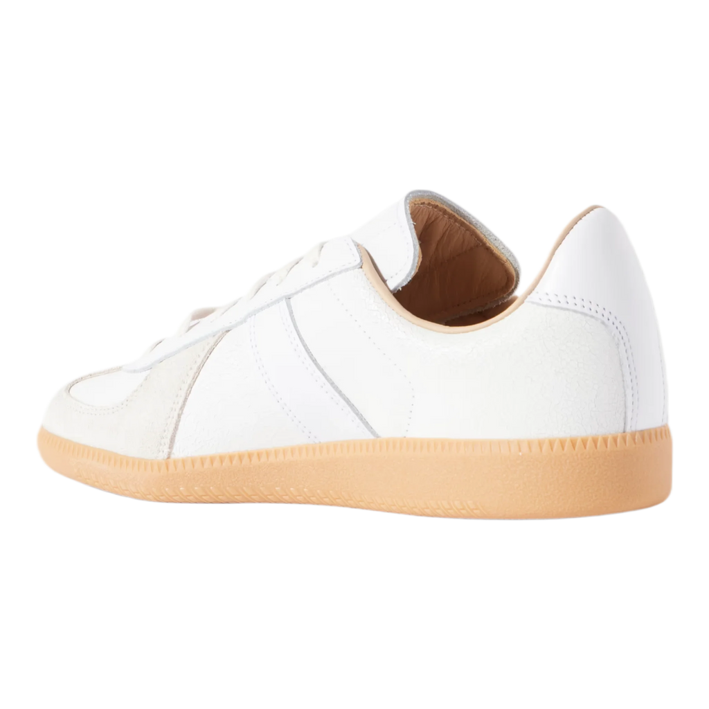BW Army Lux Suede-Trimmed Cracked-Leather Sneakers