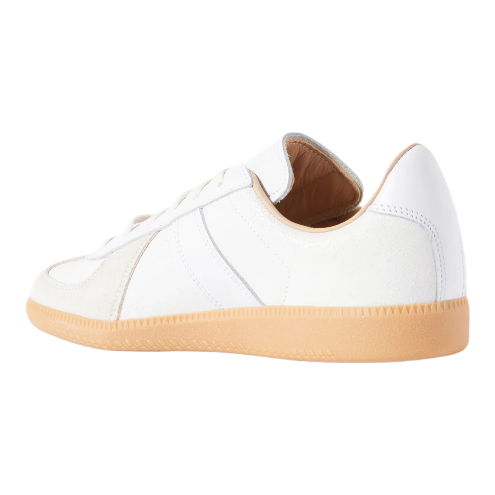 BW Army Lux Suede-Trimmed Cracked-Leather Sneakers