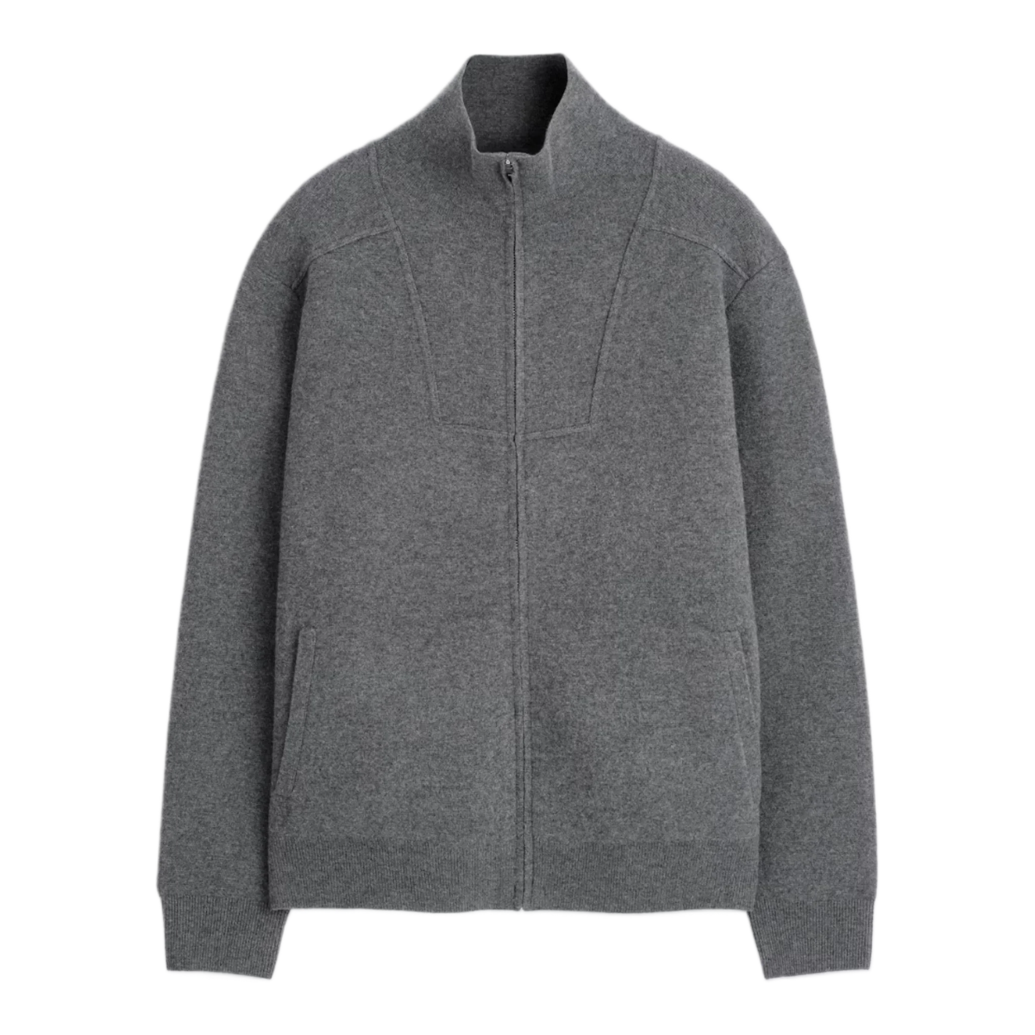 MERINO WOOL ZIP-UP TRACK JACKET