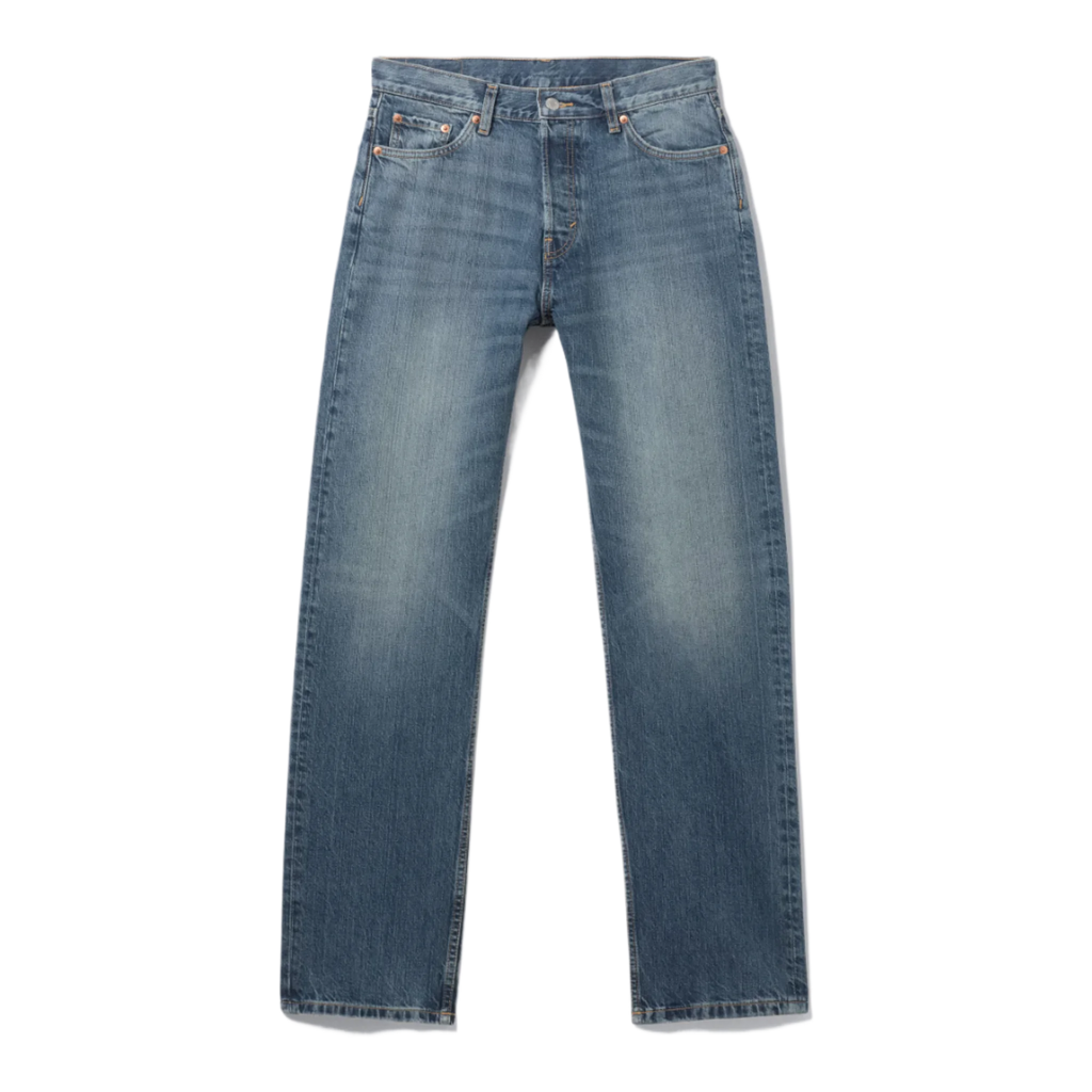 SPACE MID WAIST RELAXED STRAIGHT LEG JEANS