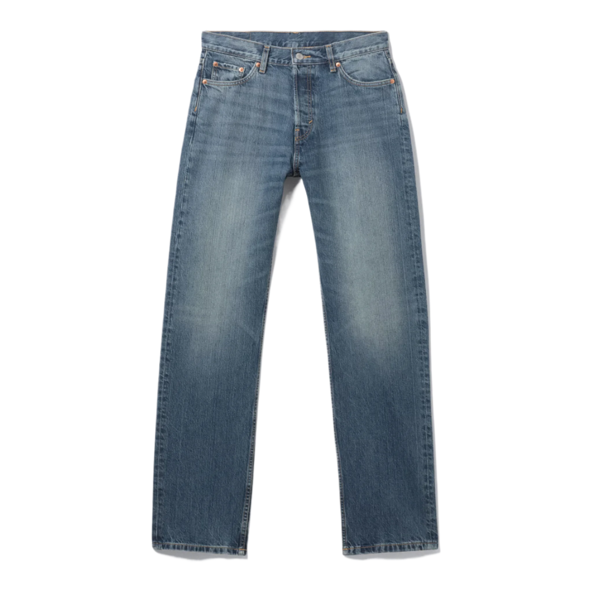 SPACE MID WAIST RELAXED STRAIGHT LEG JEANS