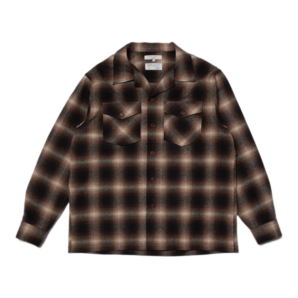 Vincent Shadow Check Shirt Brown/Beige