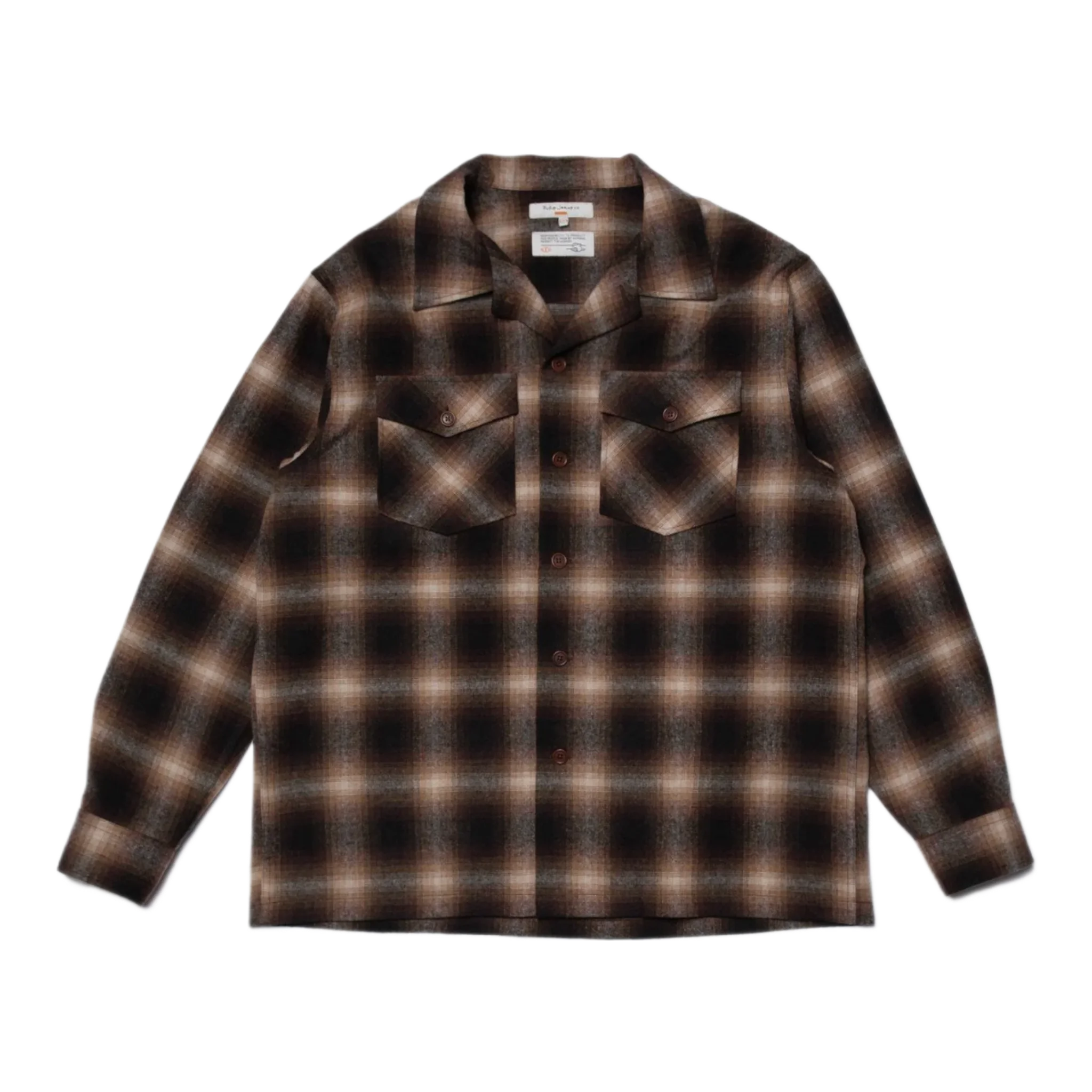 Vincent Shadow Check Shirt Brown/Beige