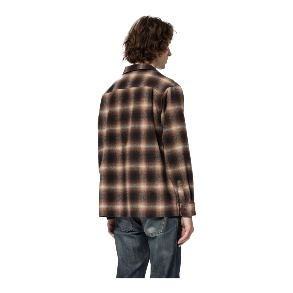 Vincent Shadow Check Shirt Brown/Beige