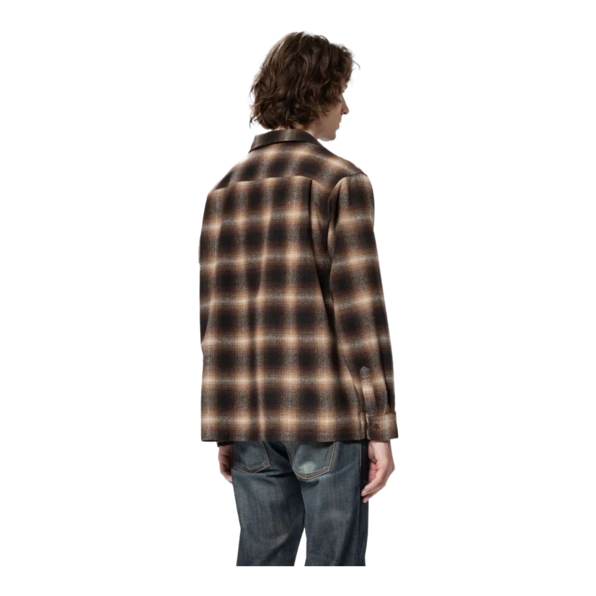 Vincent Shadow Check Shirt Brown/Beige