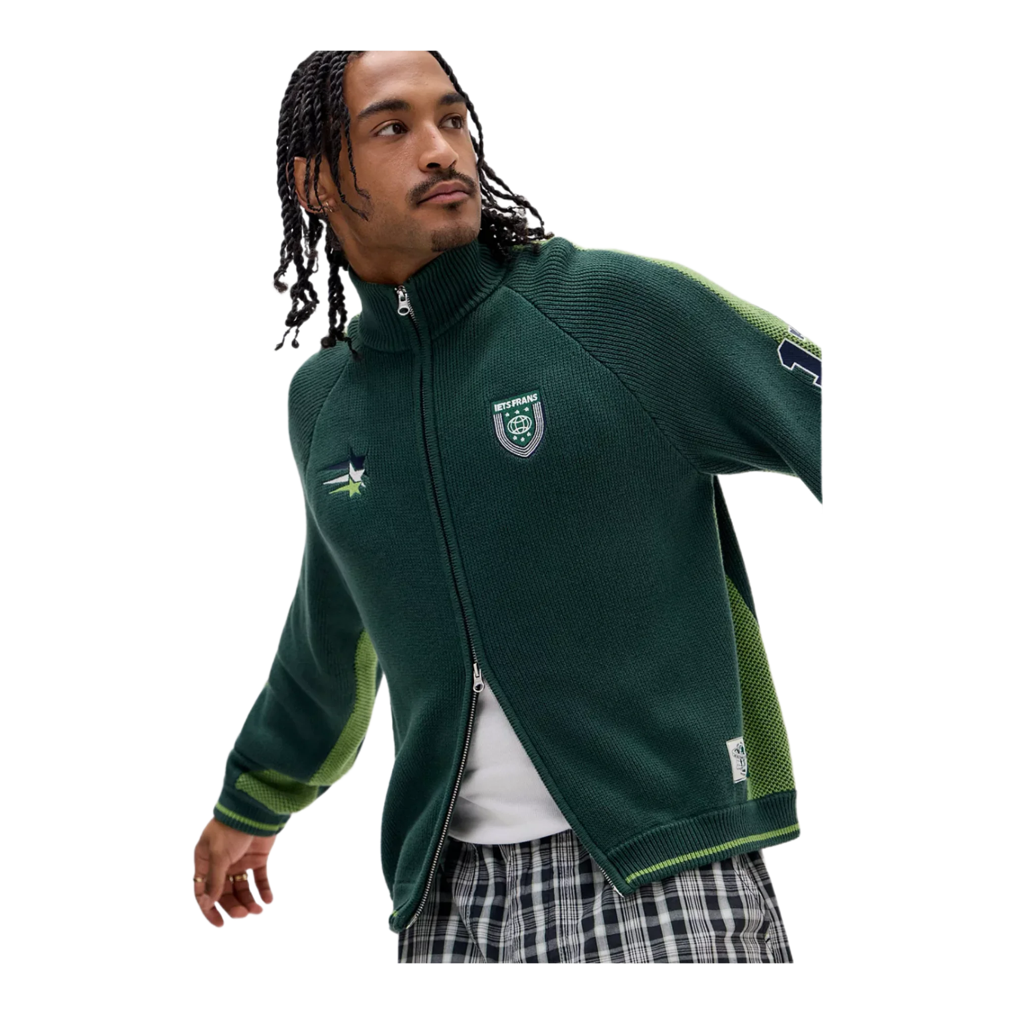 Green Sport Knit Track Top