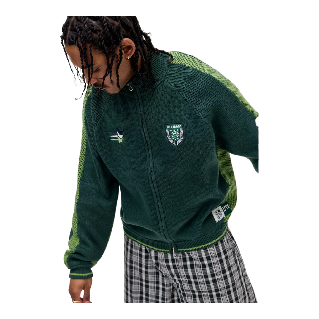 Green Sport Knit Track Top