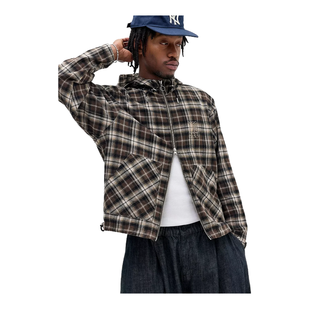 Brown Plaid Wing Jacket
