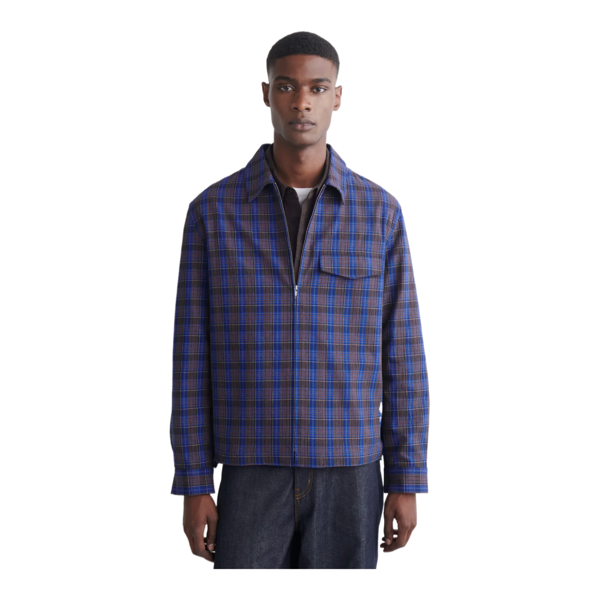 COTTON ZIPPED OVERSHIRT