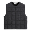 PADDED QUILTED KNITTED MERINO WOOL GILET