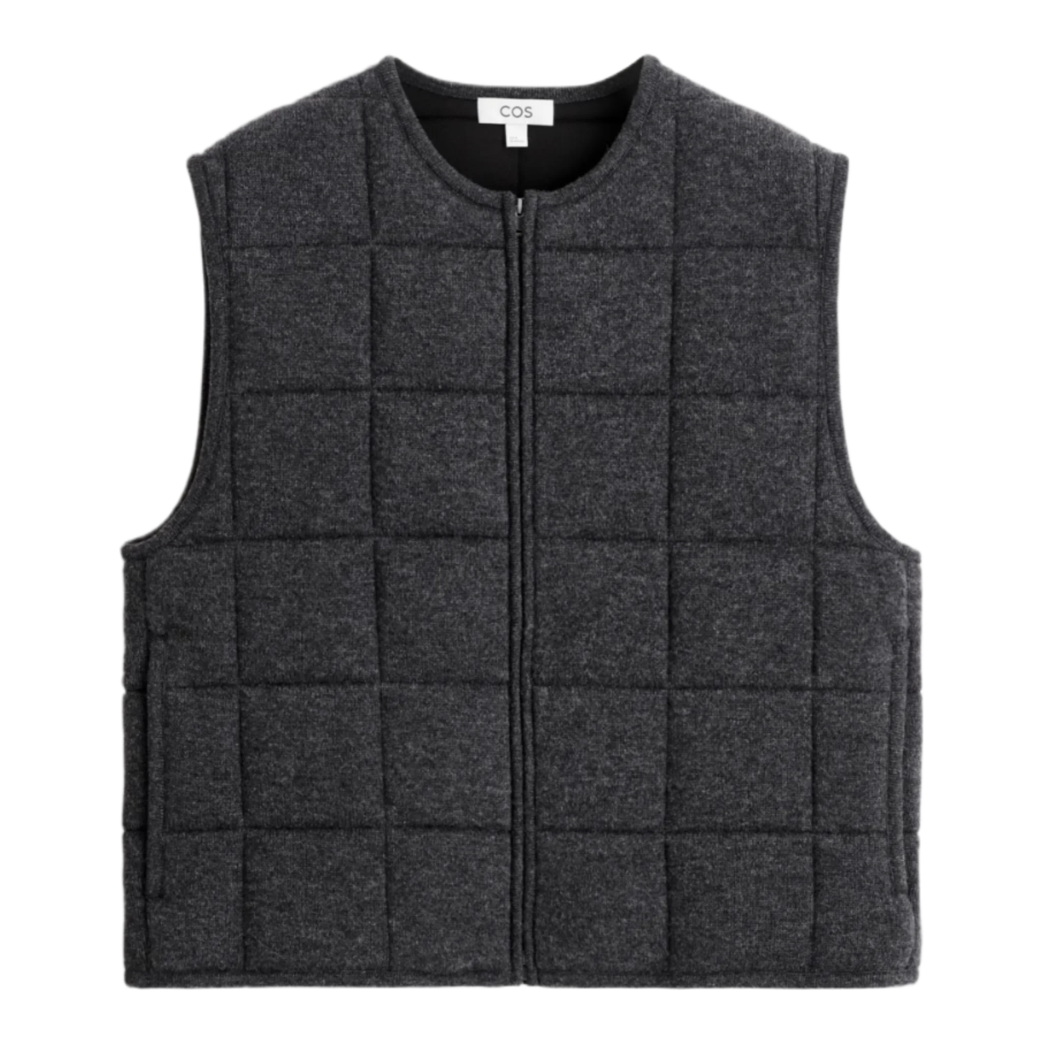 PADDED QUILTED KNITTED MERINO WOOL GILET