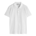 SLIM RIBBED COTTON POLO SHIRT WHITE