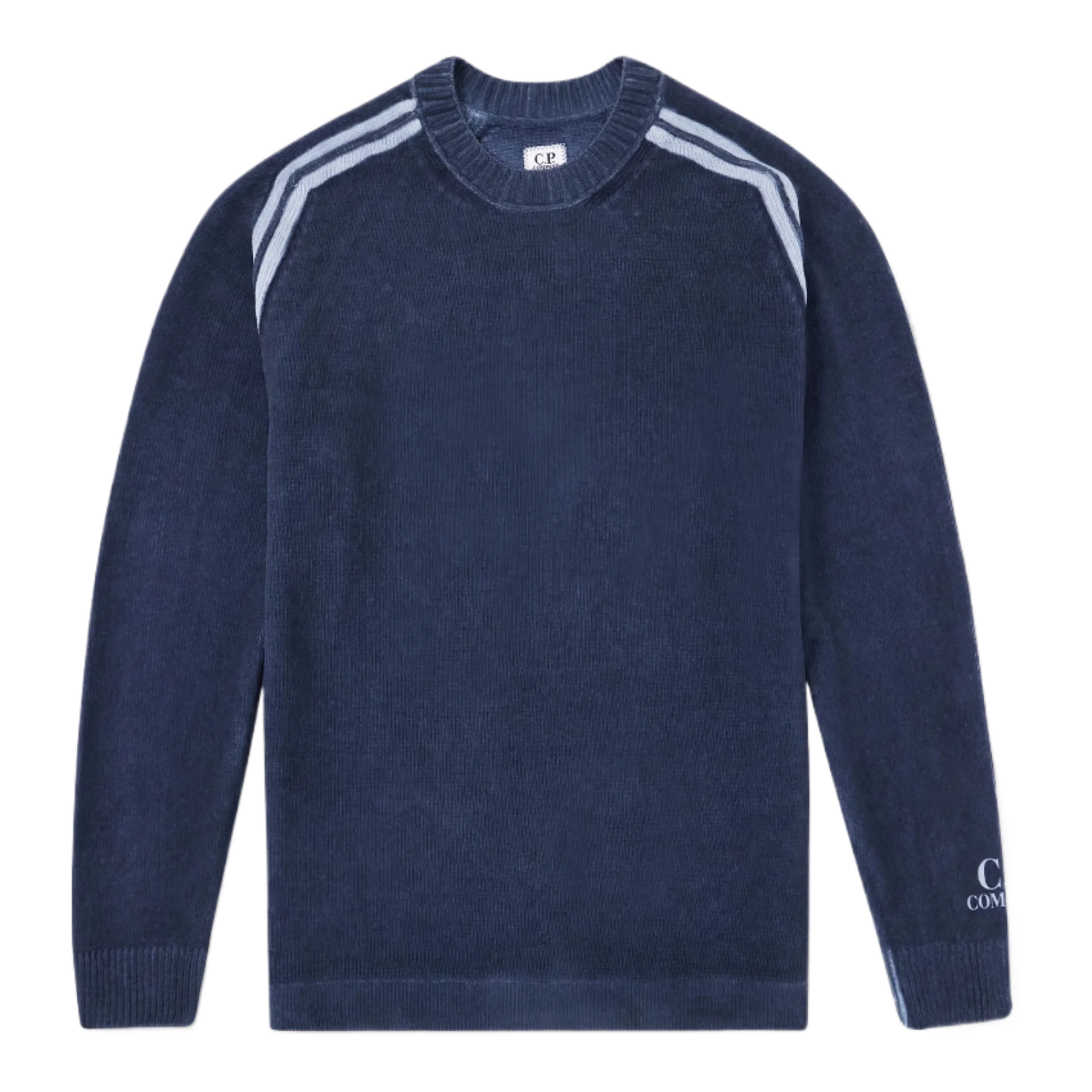 Striped Logo-Embroidered Cotton-Chenille Sweater