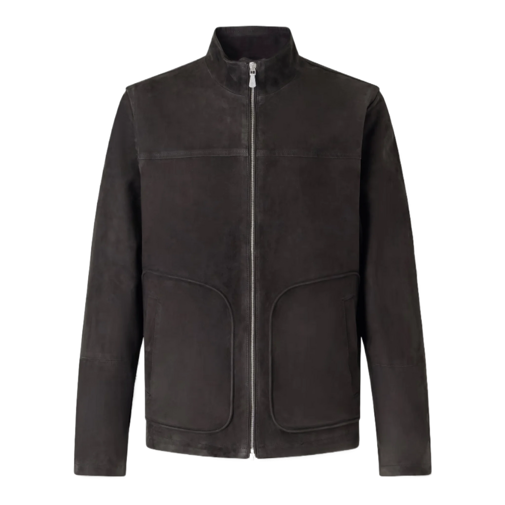Suede Zip-Up Jacket