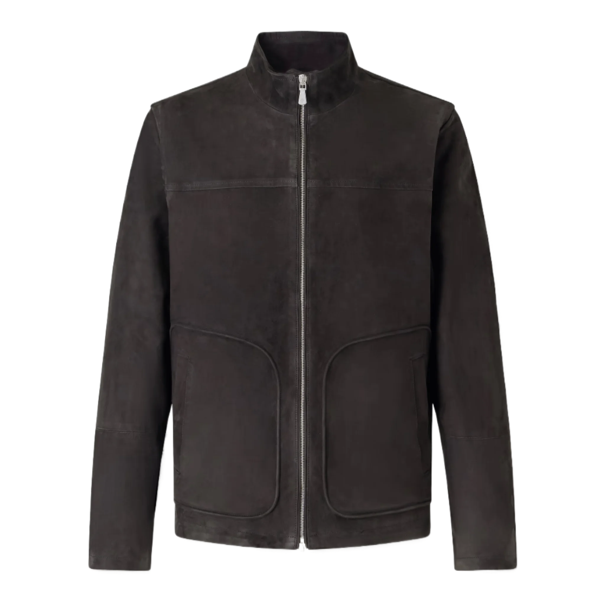 Suede Zip-Up Jacket