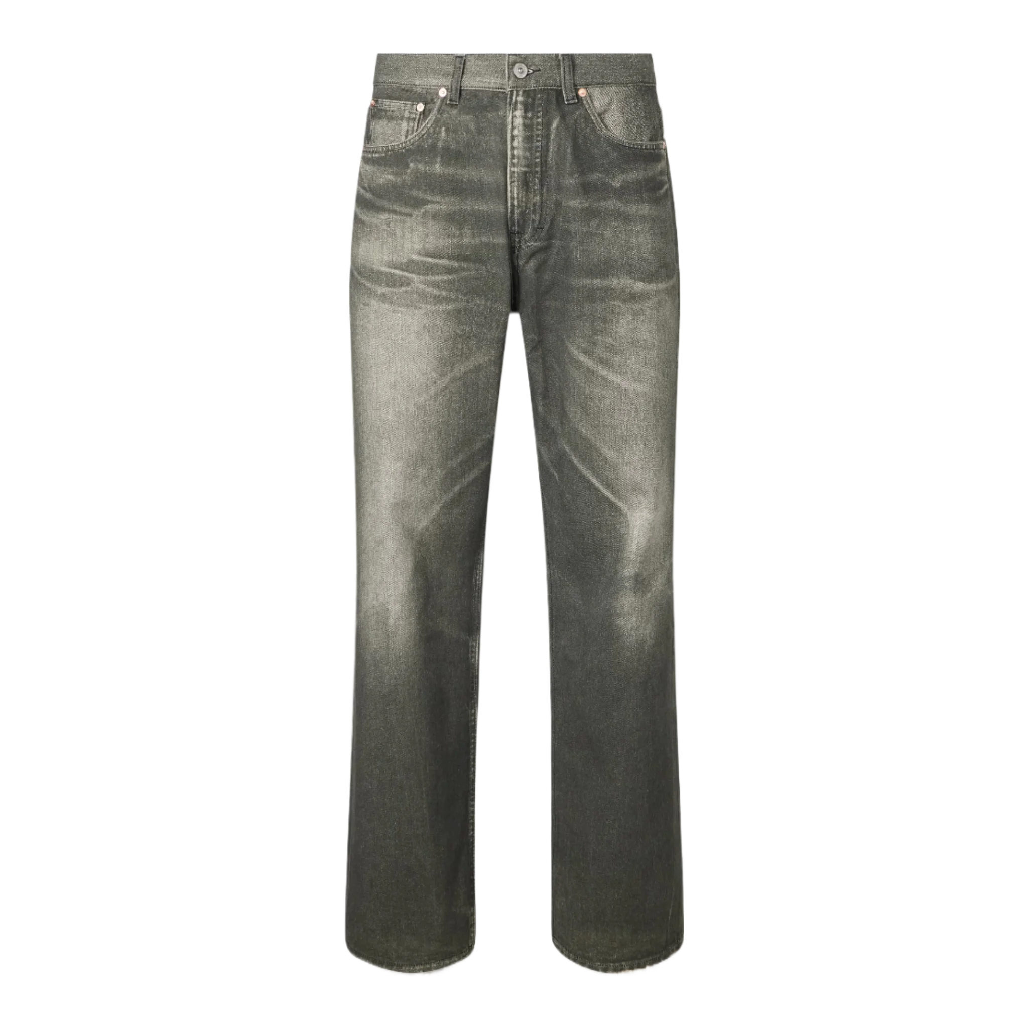 Third Cut Straight-Leg Printed Jeans