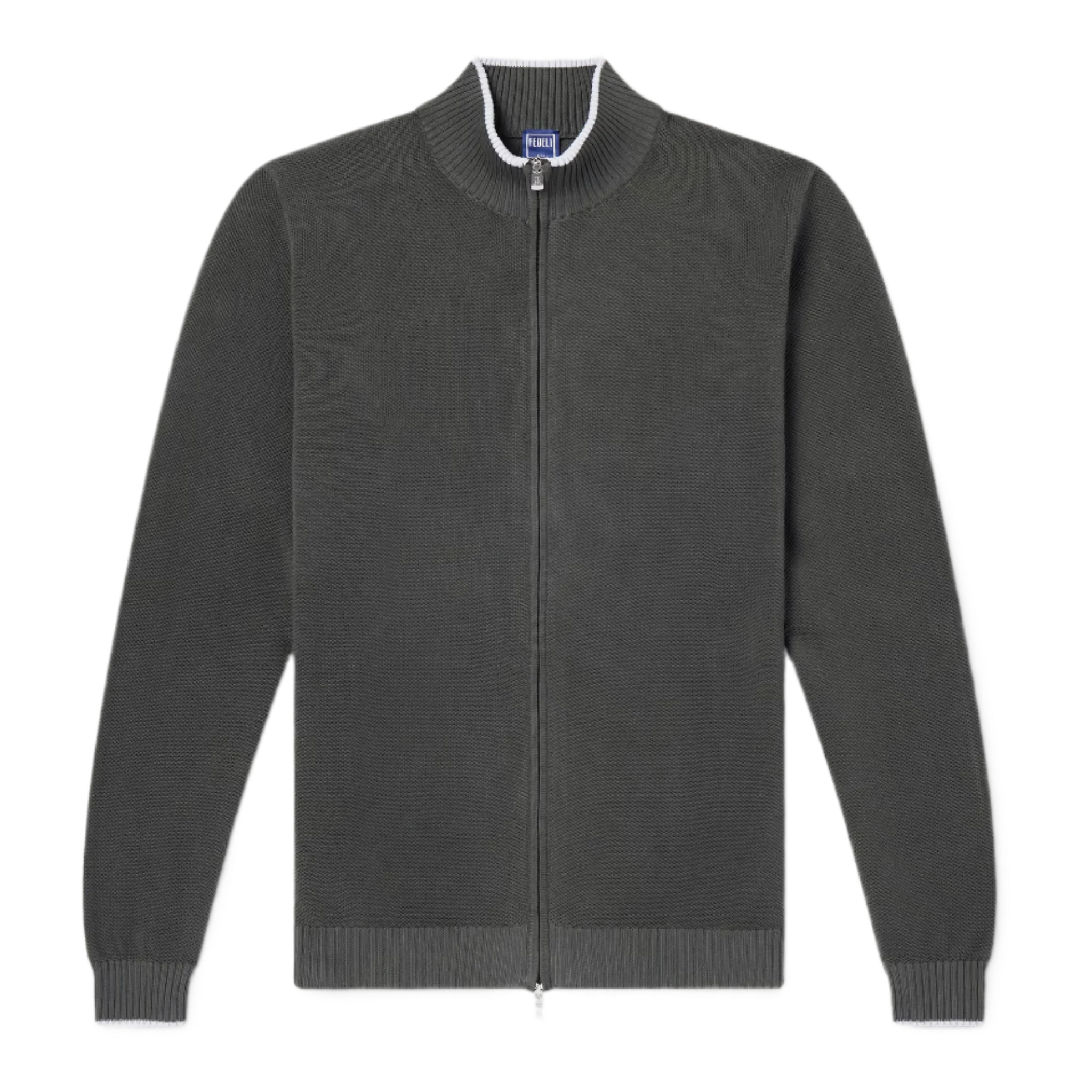 Cotton Zip-Up Sweater