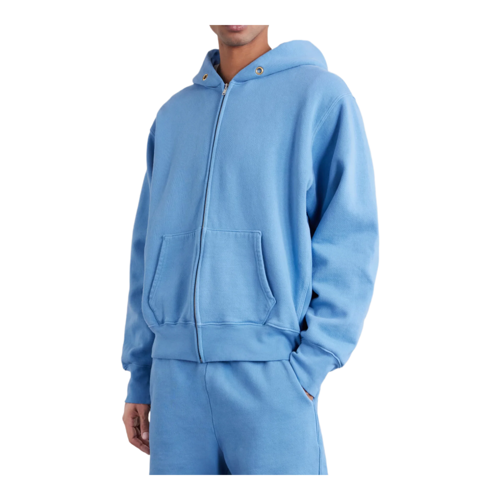 Garment-Dyed Cotton-Jersey Zip-Up Hoodie