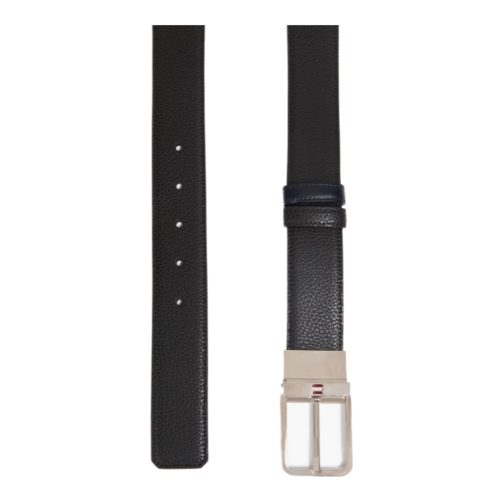 Pebbled-leather belt Black
