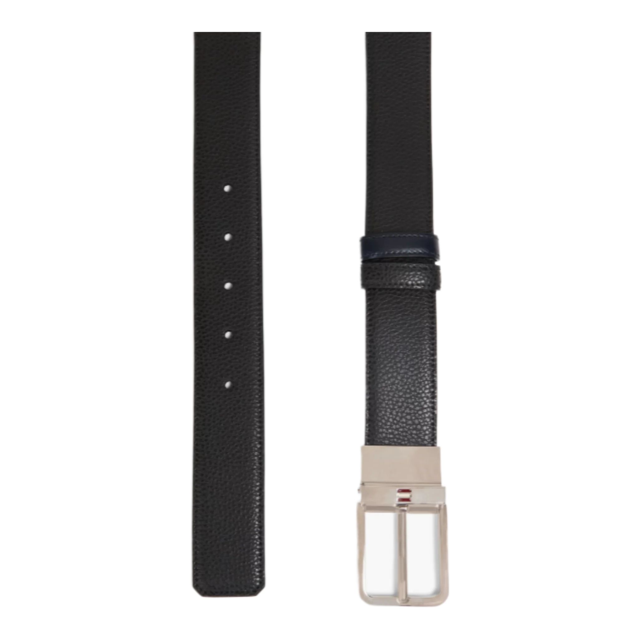 Pebbled-leather belt Black
