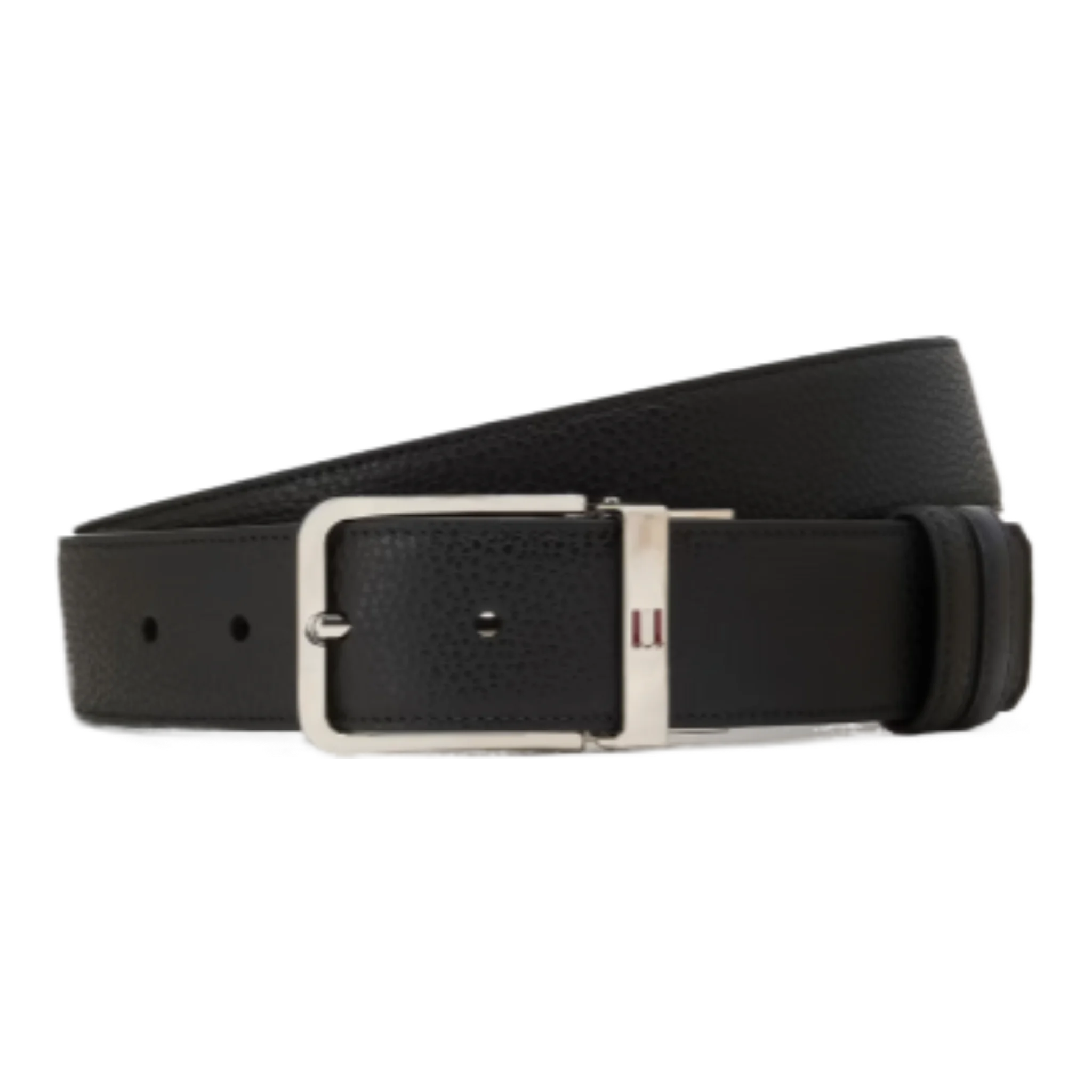 Pebbled-leather belt Black