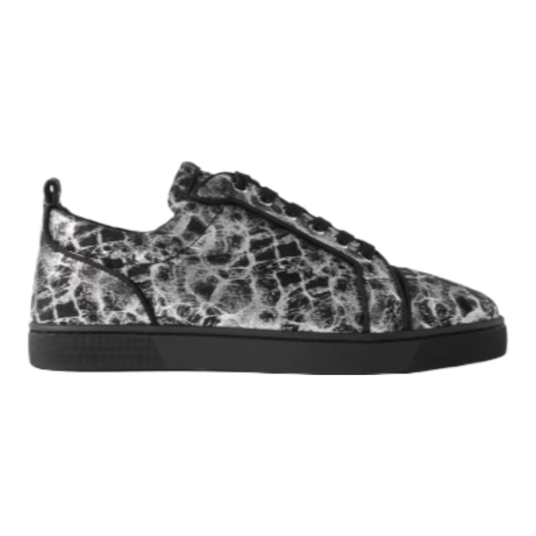Louis Junior Orlato metallic printed suede sneakers