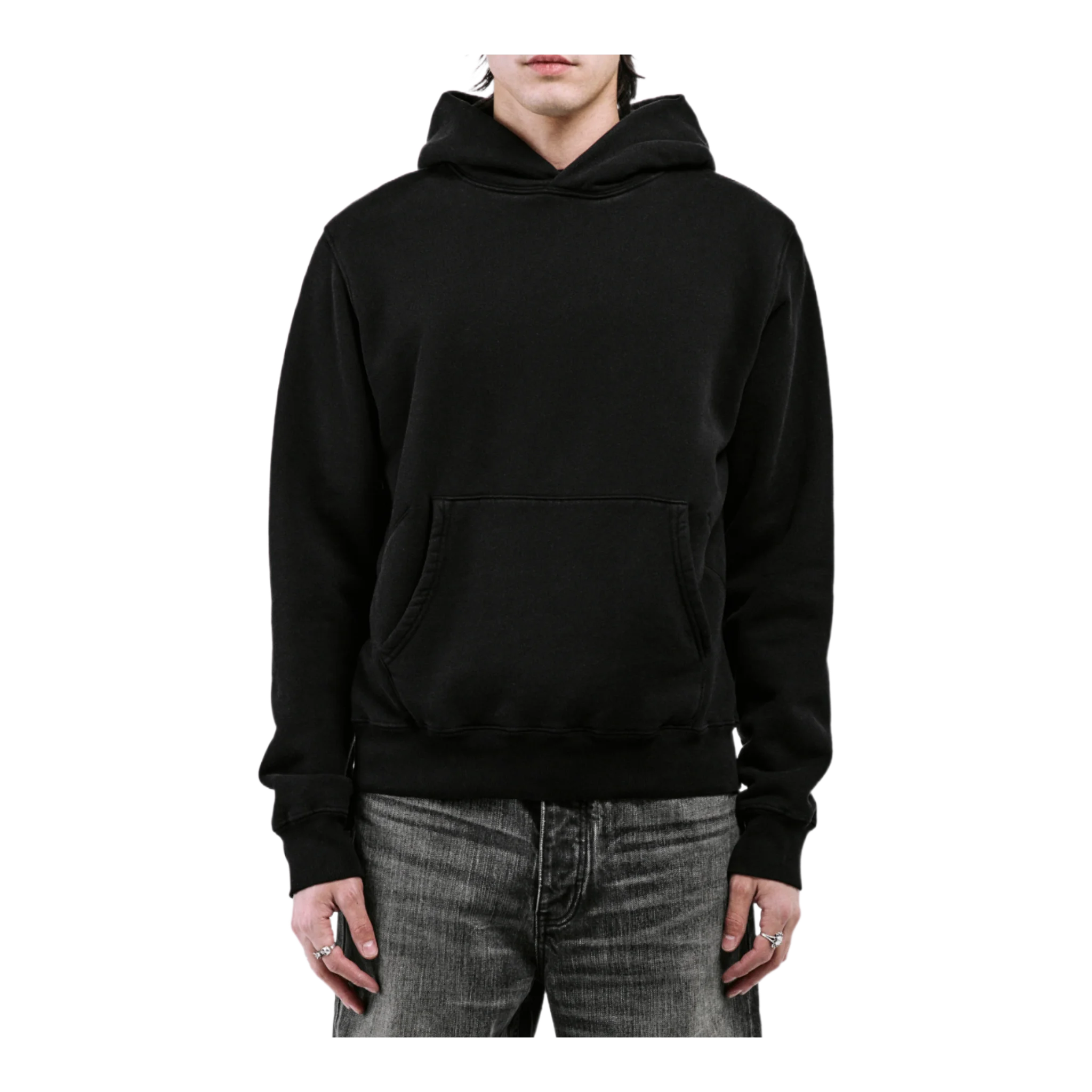 Darted Hoodie - Black