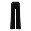 Straight fit black denim trousers