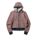 Double Layered Zip Up Hoodie Red