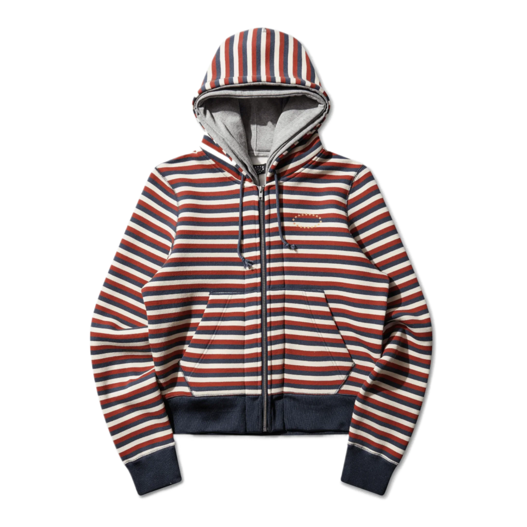 Double Layered Zip Up Hoodie Red