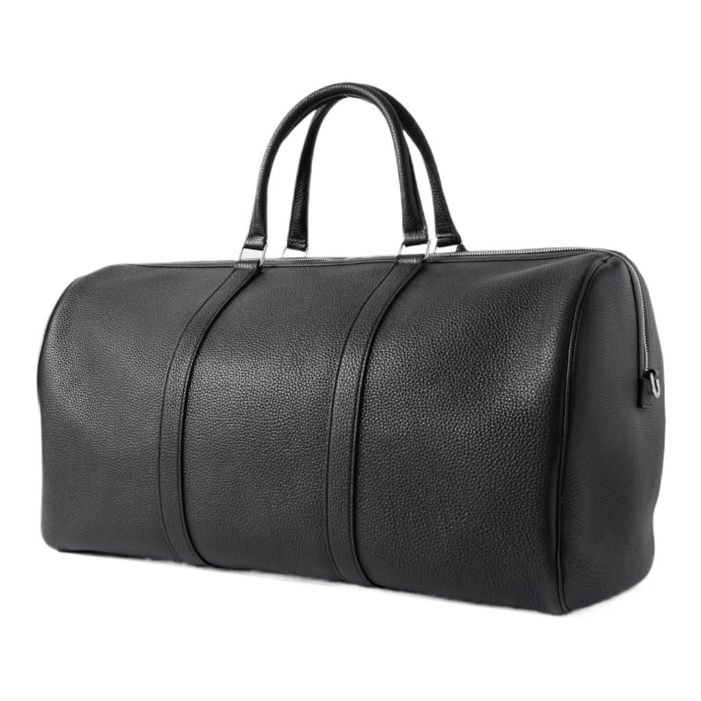 Large Full-Grain Leather Holdall