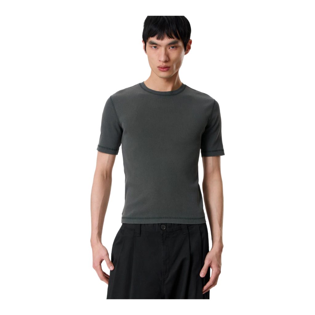CLASSIC SLIM RIBBED COTTON T-SHIRT