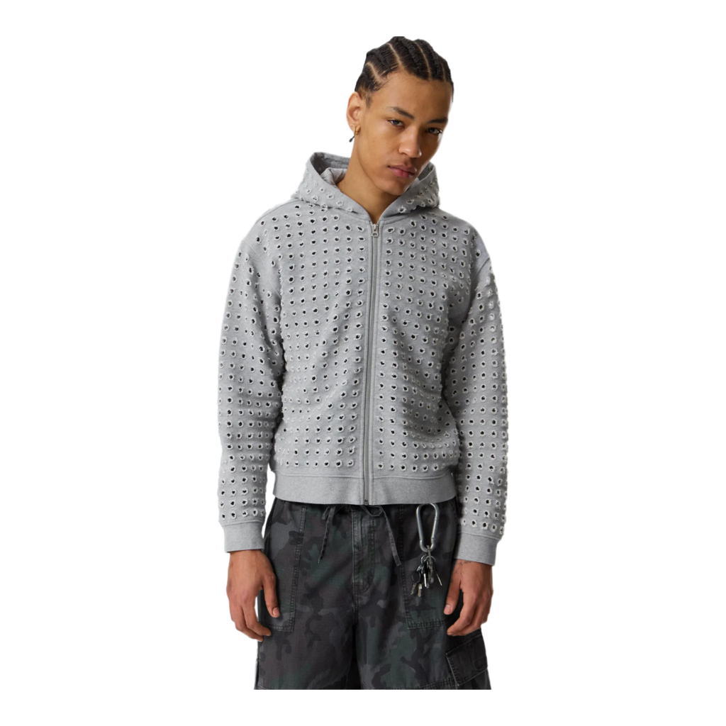 LASER CUT ZIP-HOODIE