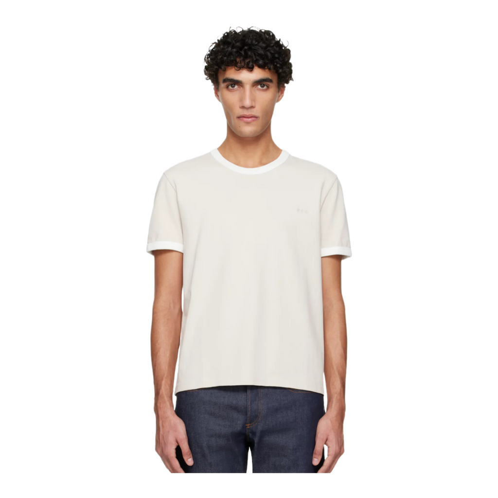 Beige Embroidered Logo T-shirt