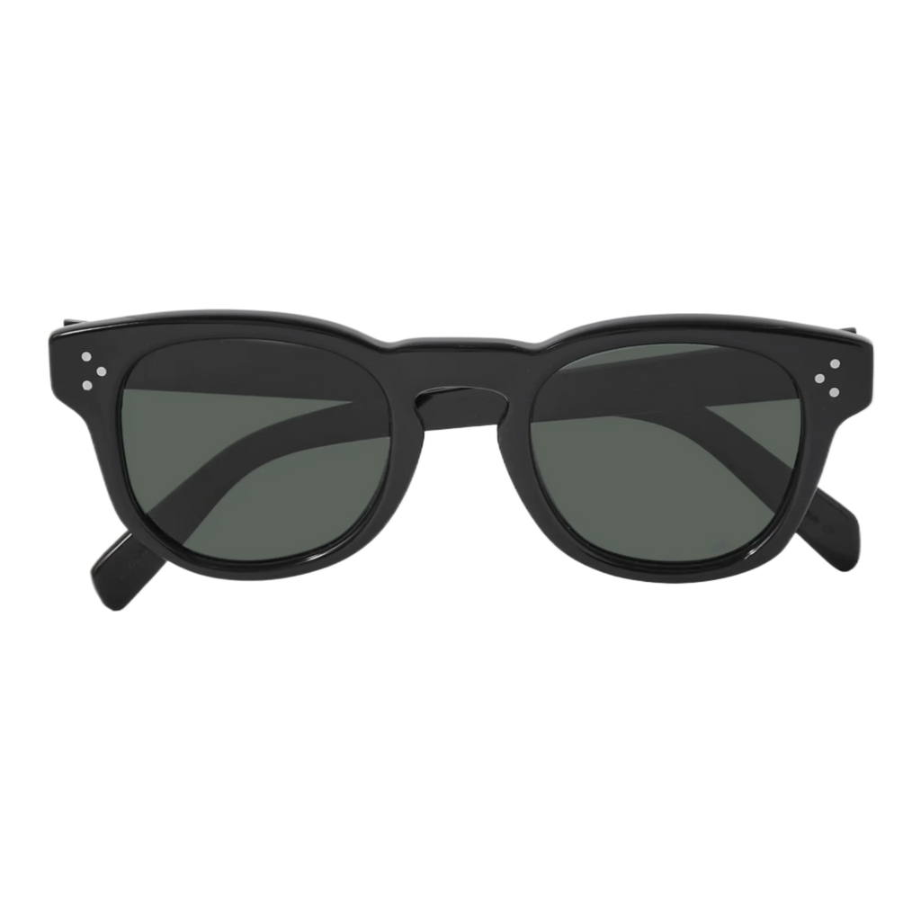 Black Frame 42 Round-Frame Acetate Sunglasses