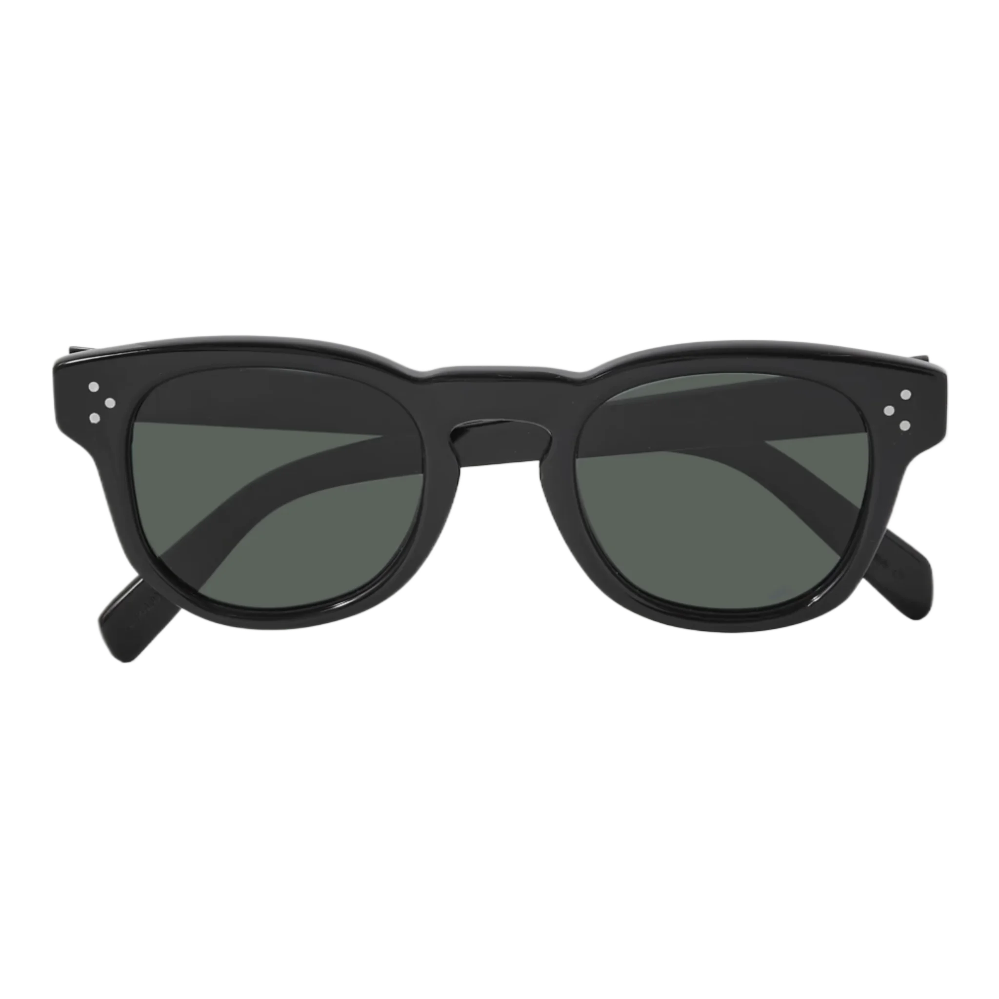 Black Frame 42 Round-Frame Acetate Sunglasses