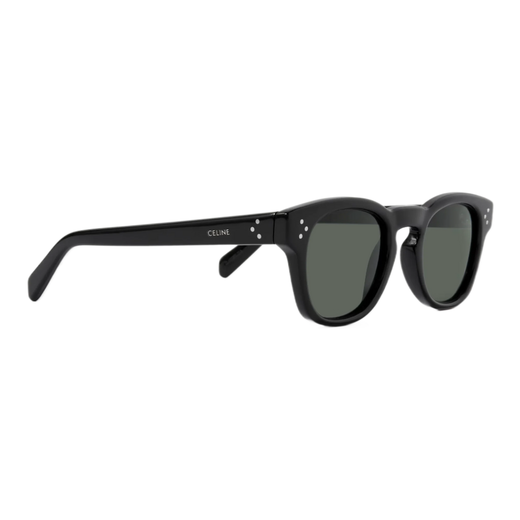 Black Frame 42 Round-Frame Acetate Sunglasses