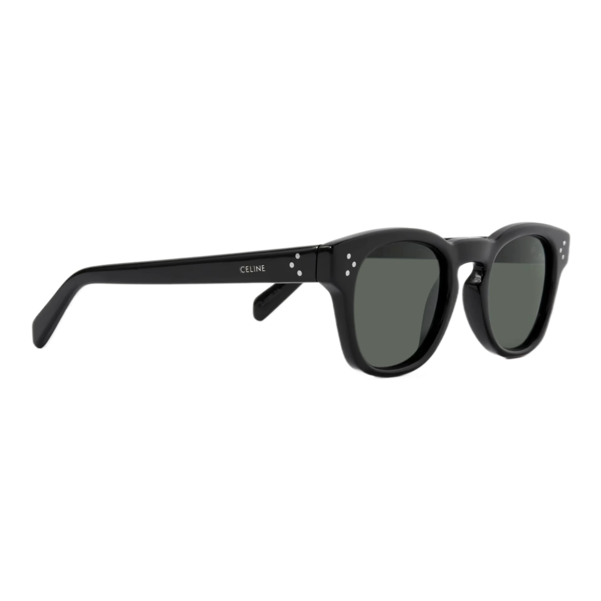 Black Frame 42 Round-Frame Acetate Sunglasses