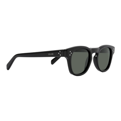 Black Frame 42 Round-Frame Acetate Sunglasses