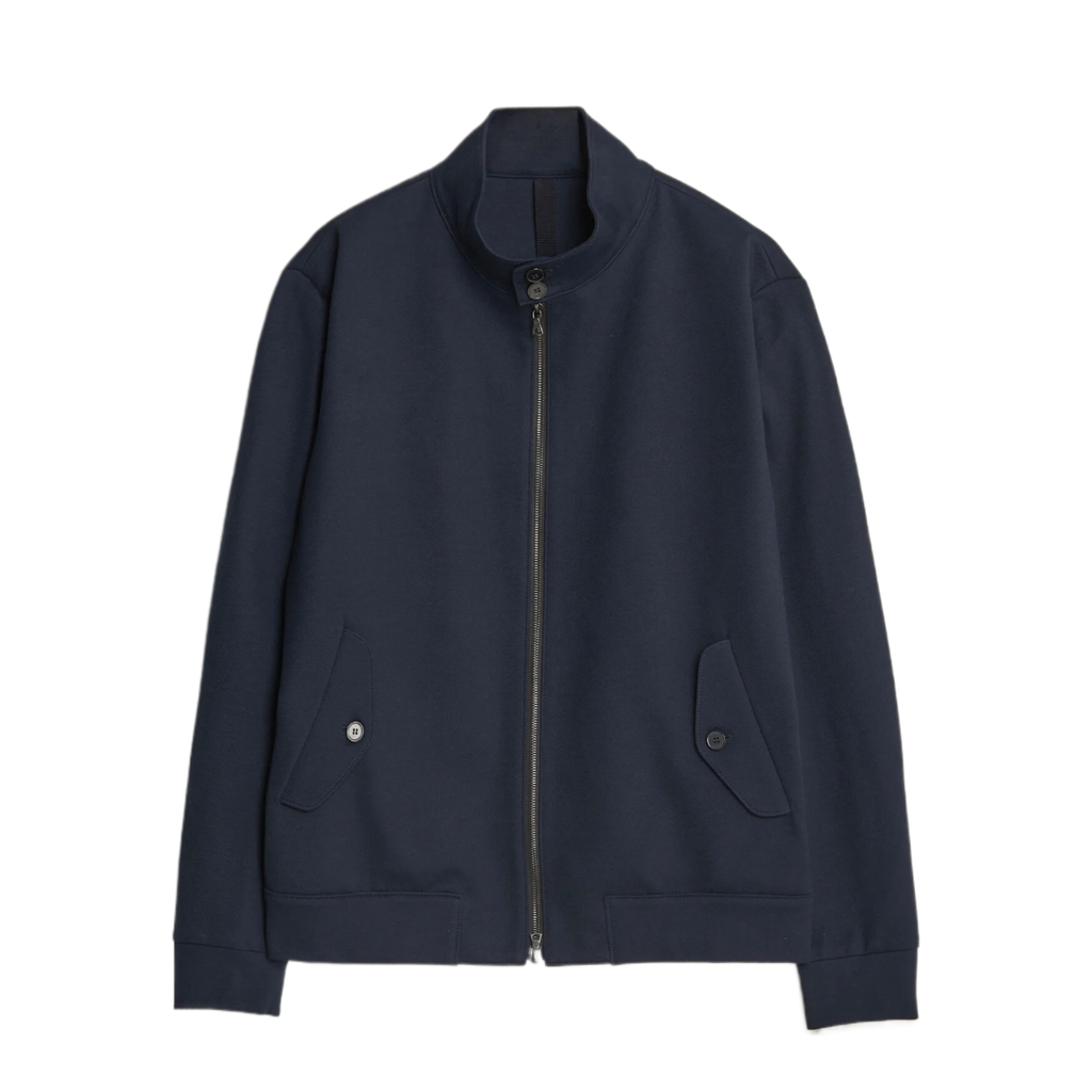 Loro Piana Cavalry Twill Harrington Jacket Navy Blue