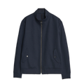 Loro Piana Cavalry Twill Harrington Jacket Navy Blue