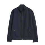 Loro Piana Cavalry Twill Harrington Jacket Navy Blue