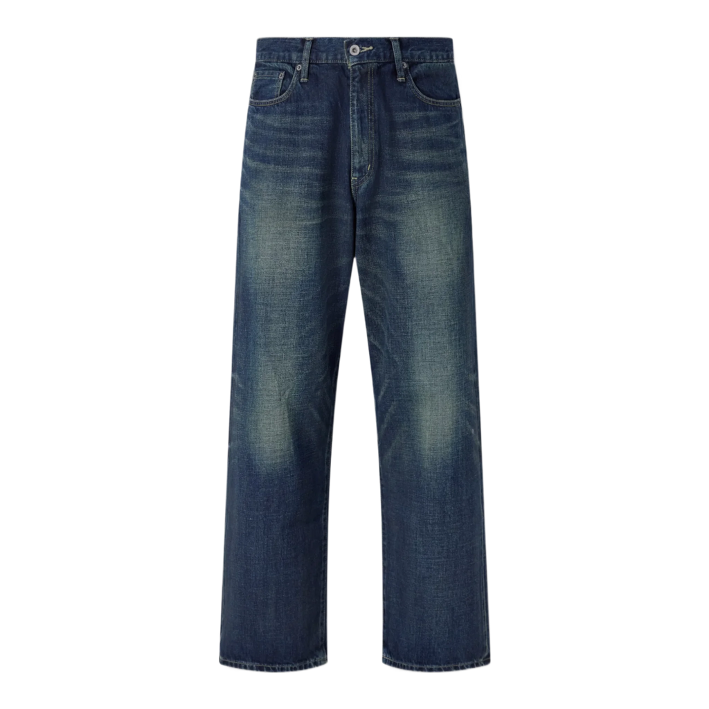 Washed Straight Leg Jeans