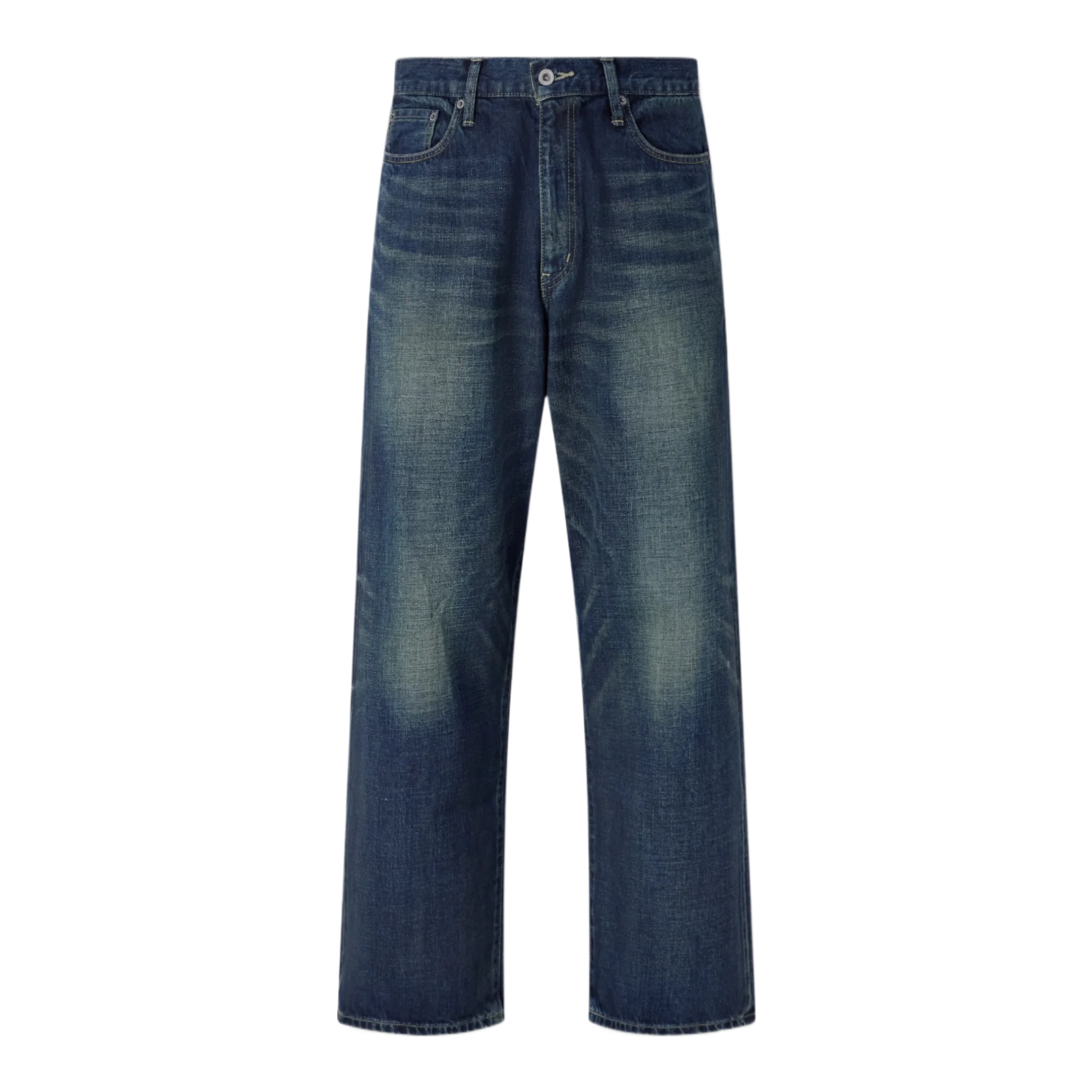 Washed Straight Leg Jeans